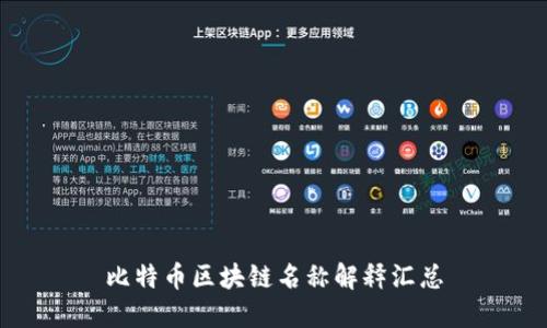 比特币区块链名称解释汇总